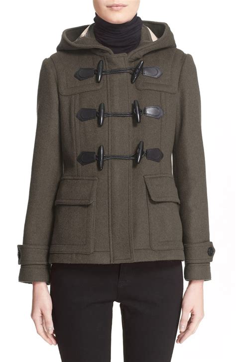 burberry blackwell short duffle coat|Burberry wool cashmere tailored coat.